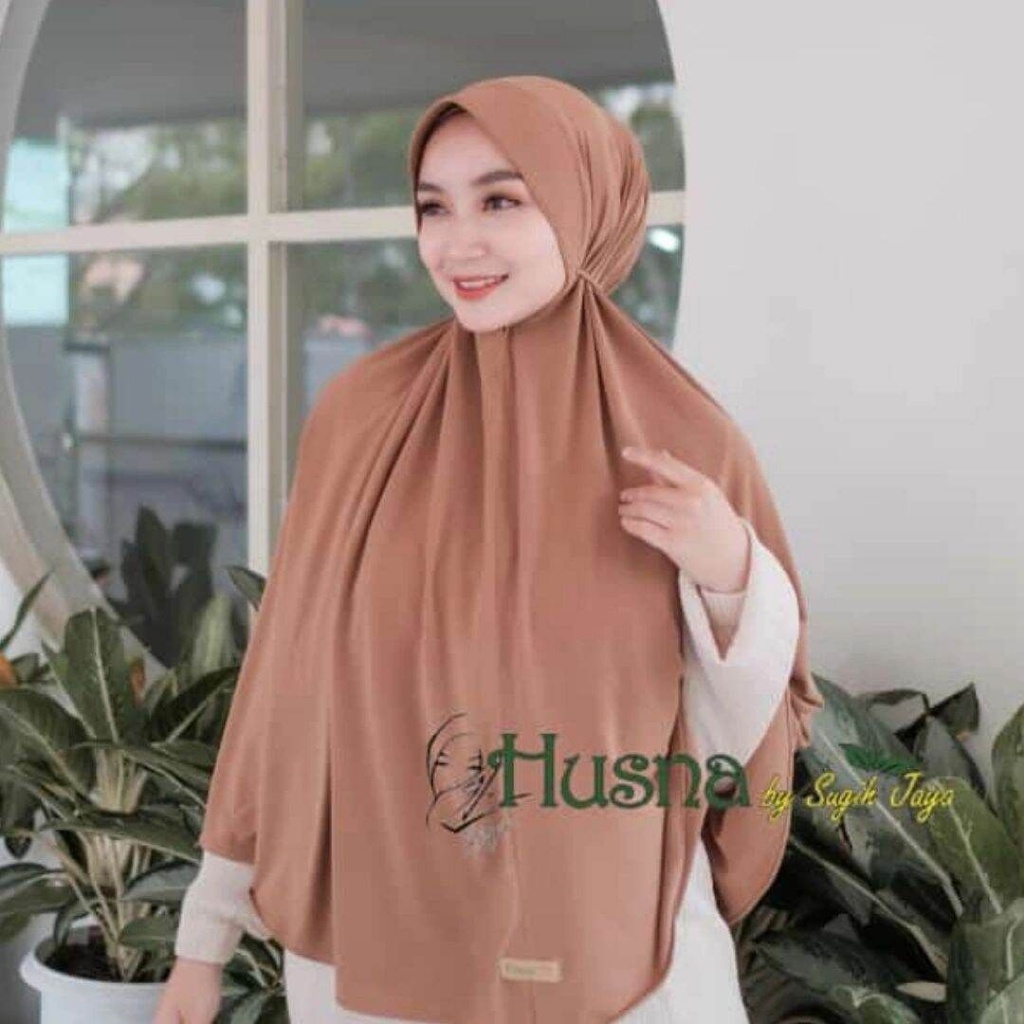 hijab instan Ped Ropel jumbo XL / Hijab Syar'i HUSNA