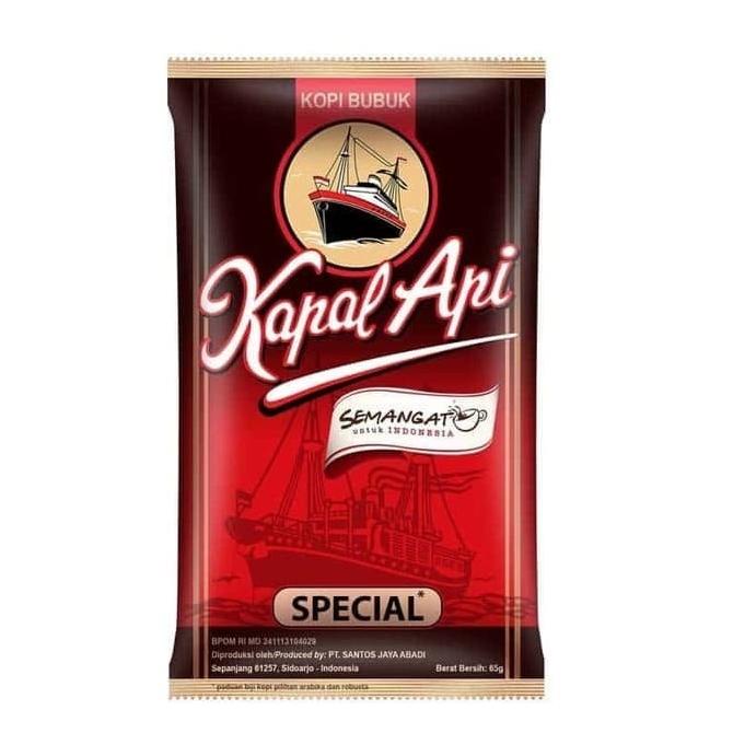 

Kopi Kapal Api 65gr 1 Dus isi 50 Sachet