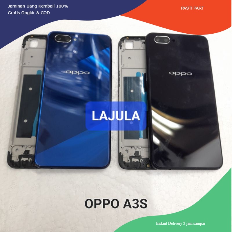 kesing housing casing full set oppo a3s frame + backdoor