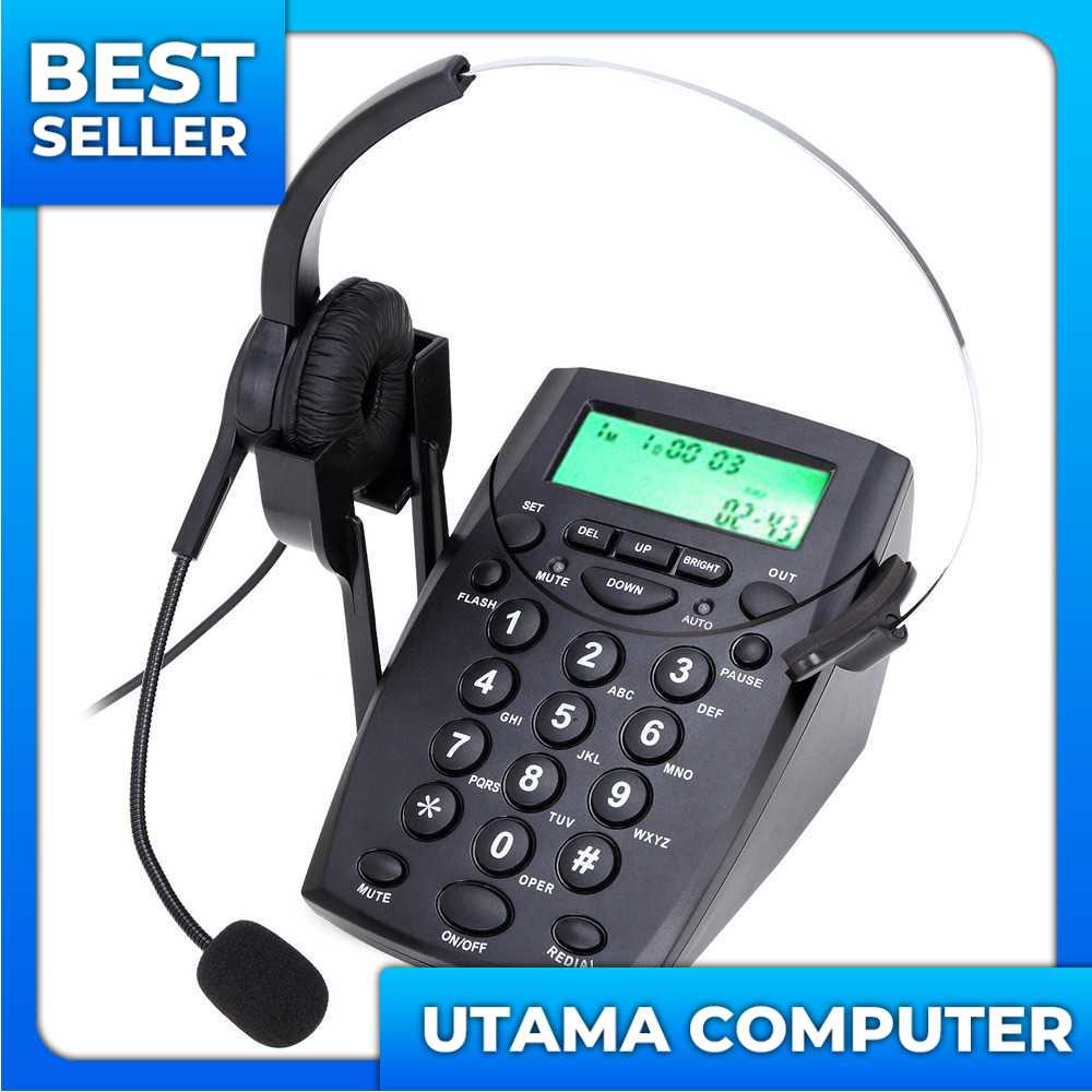 Telepon Meja Headphone Call Center Telephone Desk HT500 VH500