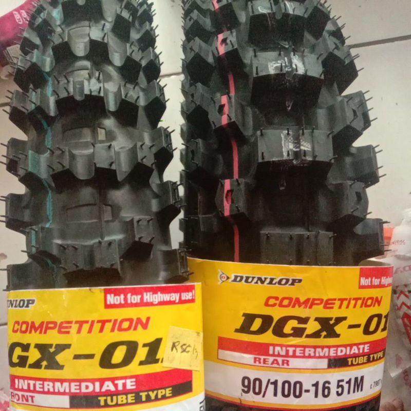 Paket Sepasang Ban Trail DUNLOP Ring 16+19 70/100-19 + 90/100-16 DGX-01 COMPETITIO Ban Set Depan bel