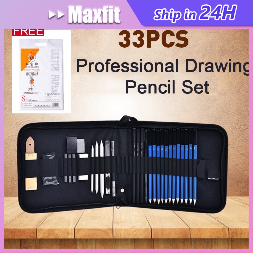 

33 Pcs / set Sketsa Pensil Set Arang Extender Penghapus Cutter Menggambar Baju Art Kit Perlengkapan Sekolah Siswa Pelukis drawing pencile setKualitas Tinggi Pensil Sketsa Gambar Kit Tote Bag Art Painting Peralatan Set Mahasiswa Hitam Internasional