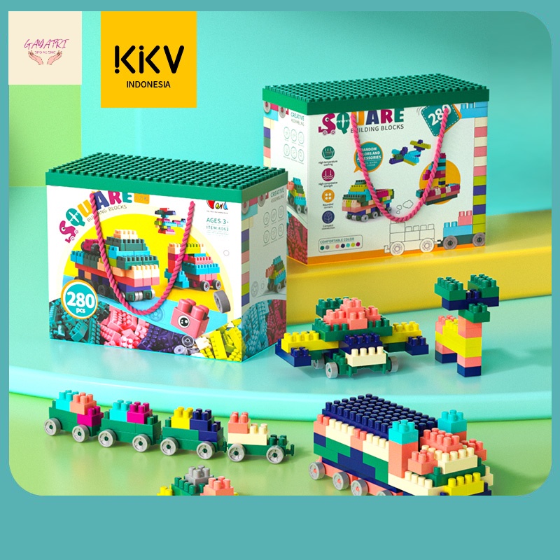 Aneka Produk Kekinian / KKV - Mainan Brick Balok Susun Anak DIY 280pcs Bahan ABS Kuat Tahan Lama