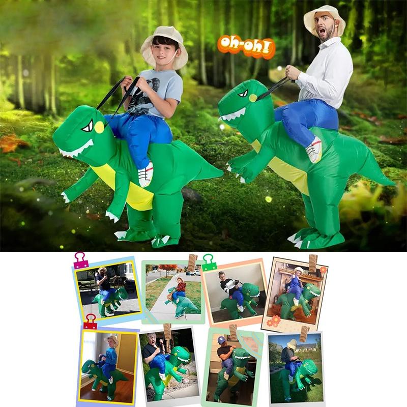 Tatajoy Kostum Dino Pesta Cosplay Dinosaurus Anak Ultah Badut Lucu Ultah Inflatable Karnaval Festival Dino Kostum Anak 3 ukuran