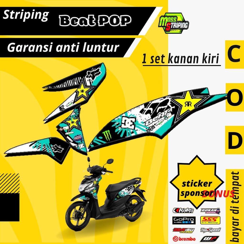 Striping Stiker Lis decal Honda Beat POP 2015 2016 2017 2018 2019 Semi Fullbody