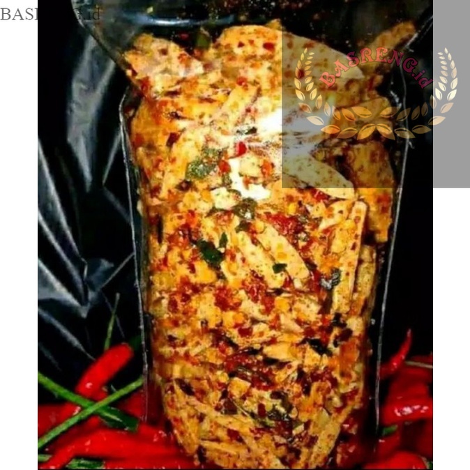 

( BASRENG.id ) Basreng Pedas Daun Jeruk Kemasan 50grm Bumbu melimpah