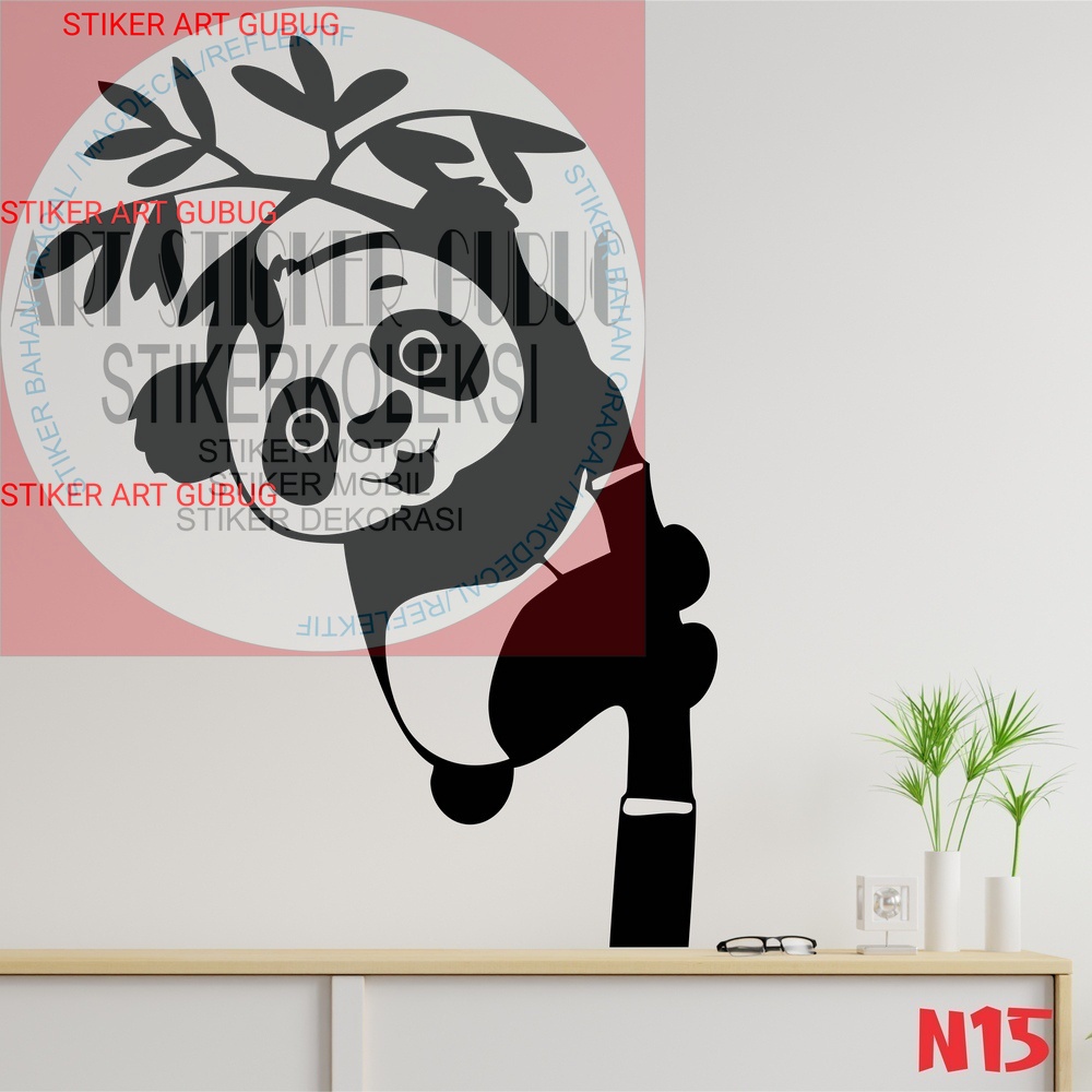 Stiker dinding PANDA sticker cutting wall stiker stiker tembok stiker kaca stiker kamar