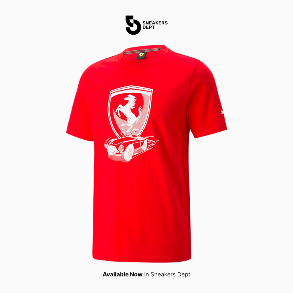 PUMA Kaos Pria FERRARI RACE BIG SHIELD TEE 53818402 ORIGINAL