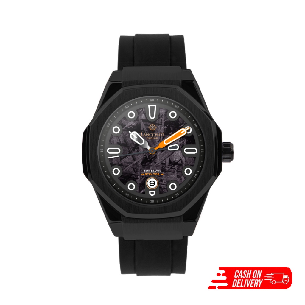 (COD) Jam Tangan Lanccelot Time Travel Rubber of Asteroid Pria