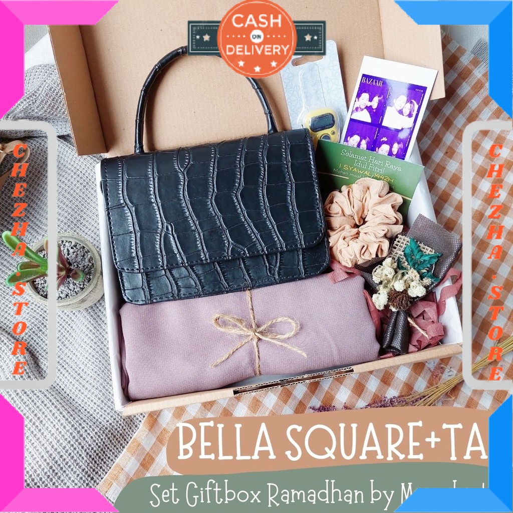 

BINGKISAN KADO ULTAH PASANGAN PACAR ISTRI MANTAN ISIAN MINI DAN BESAR / Giftbox Hampers Ramadhan Bella Square | Set Kado Cewek Lebaran/Ulangtahun/Wedding/Wisuda by Mocchiato / BONUS GIFT CRAD UCAPAN