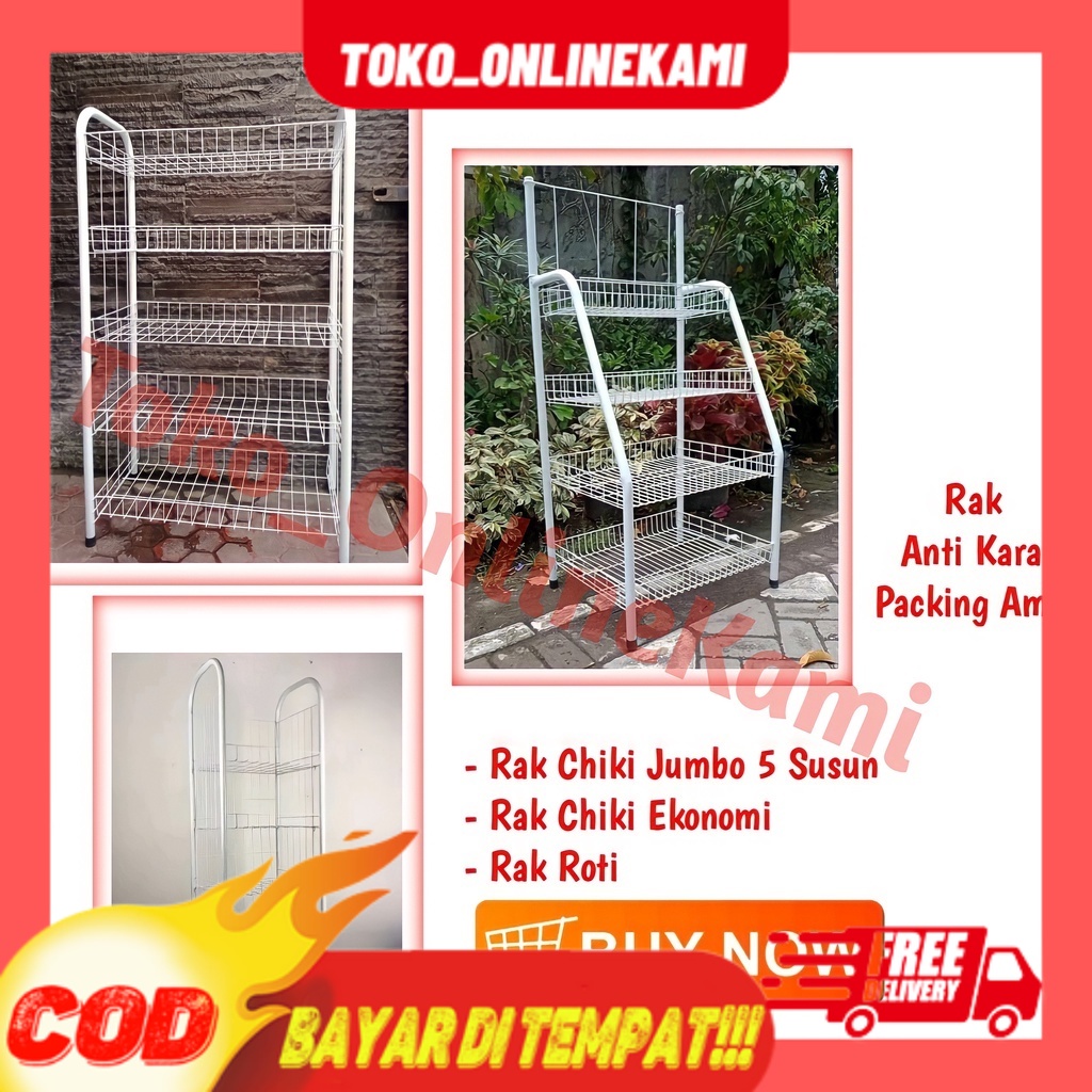 RAK CHIKI 5 SUSUN/RAK BESI 4 SUSUN/RAK ANTI KARAT