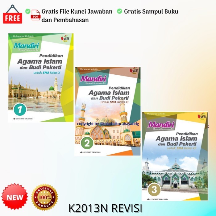 Terlaris ✨ - Buku Mandiri Agama Islam SMA Kelas 10 11 12 MUHAMMAD MUHYIDIN ERLANGGA - Kelas 12