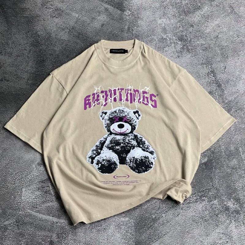 [ZS] Baju Kaos Pria OVERSIZE GRAPHIC SNOW BEAR