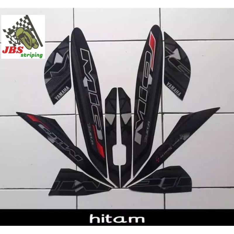 stiping mio j stiker  yamaha mio j 2014 hitam