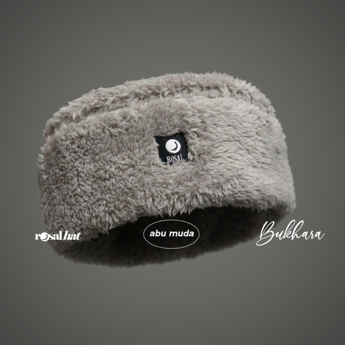 Peci Bukhara Rosal - Songkok Pria Muslim Bulu Rusia Rosalhat - Biru Muda