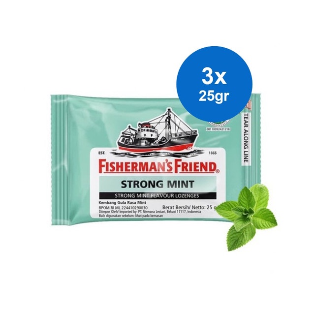 

Fishermans Friend Permen Strong Mint 25 gr x 3