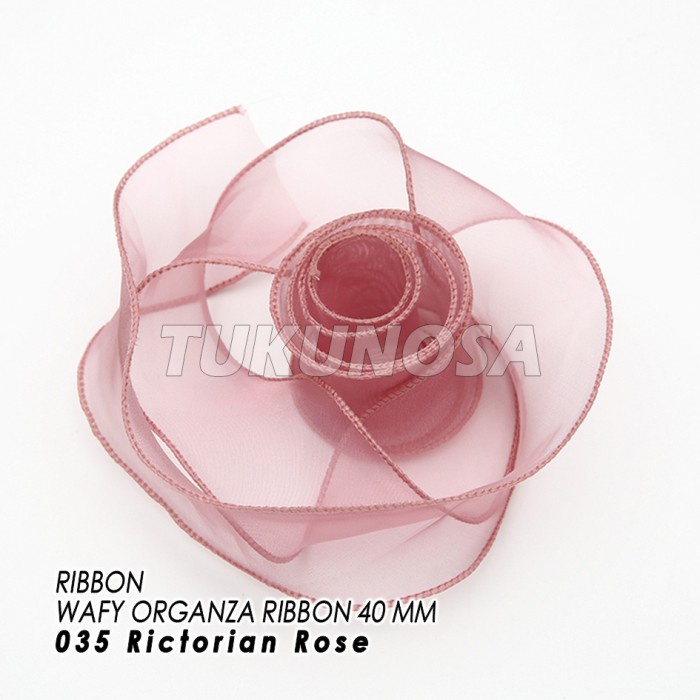 

GOOD QUALITY WAFY ORGANZA RIBBON 40 MM / ROLL - PITA KADO PITA ORGANZA - 122 METAL GREY