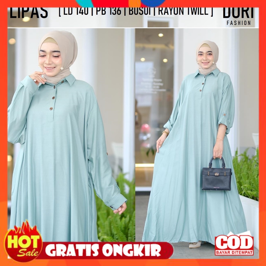 KAIN ADEM HALUS TEBAL / GAMIS WARNA MINT JUMBO LD 140 BAHAN KATUN RAYON TWILL POLOS ASYIK