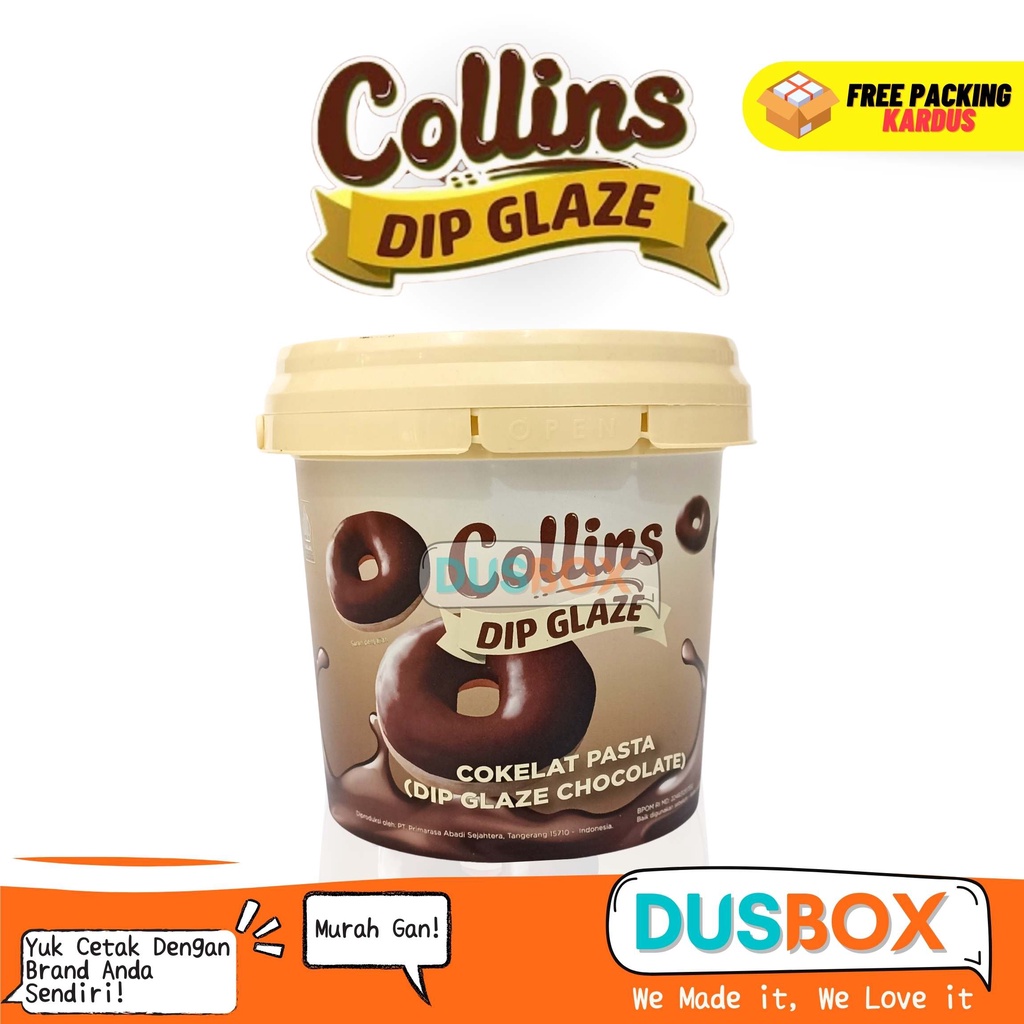 

Collins Dip Glaze Cokelat 1kg / Toping Es kulkul /Toping Roti bakar / Toping Kue / Dip Glaze / Dip Glaze Collins / Toping Donat