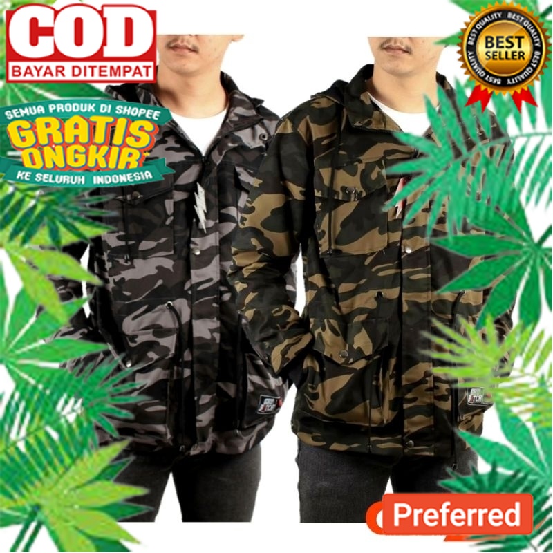 Jaket Parka Army Pria Distro Tebal - Jaket Loreng Camo - Tactical Jacket Original// ANAK DEWASA REMA