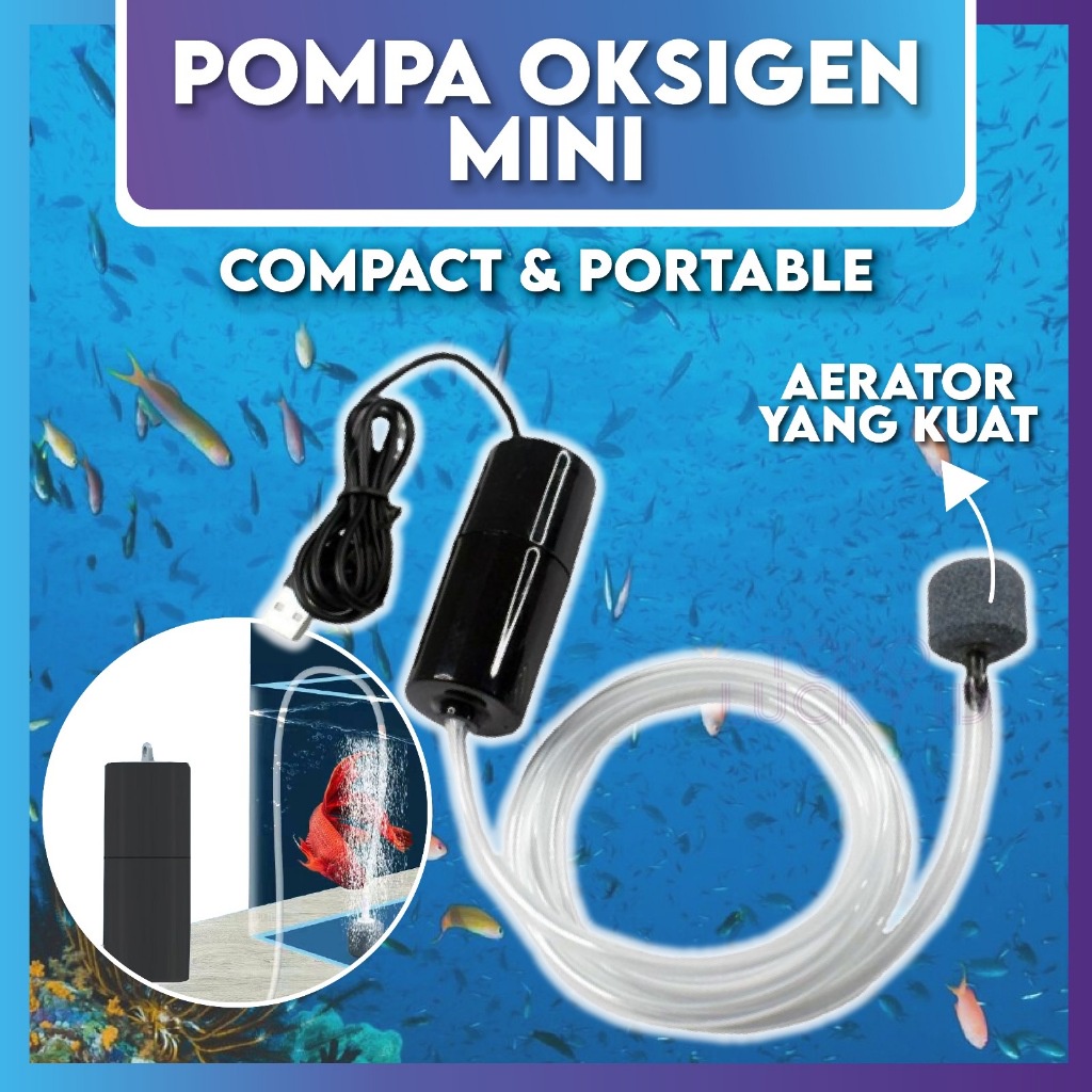 Aerator Aquarium USB Pompa Udara Akuarium Ikan Airator Gelembung