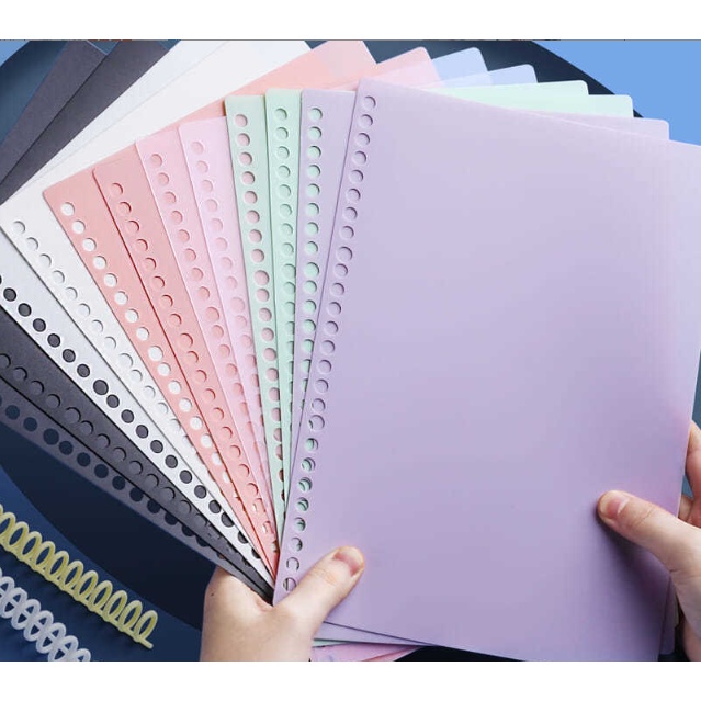 

ZT DIY Minimalist Binder Covers Macaron Pastel Color / Cover Binder warna PASTEL