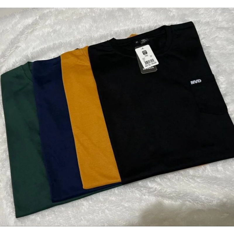 Promo Baju Kaos Pocket Polos Pria Dewasa Lengan Pendek Motif Kantong Depan 4pcs Cuma 100ribu Bisa Ba