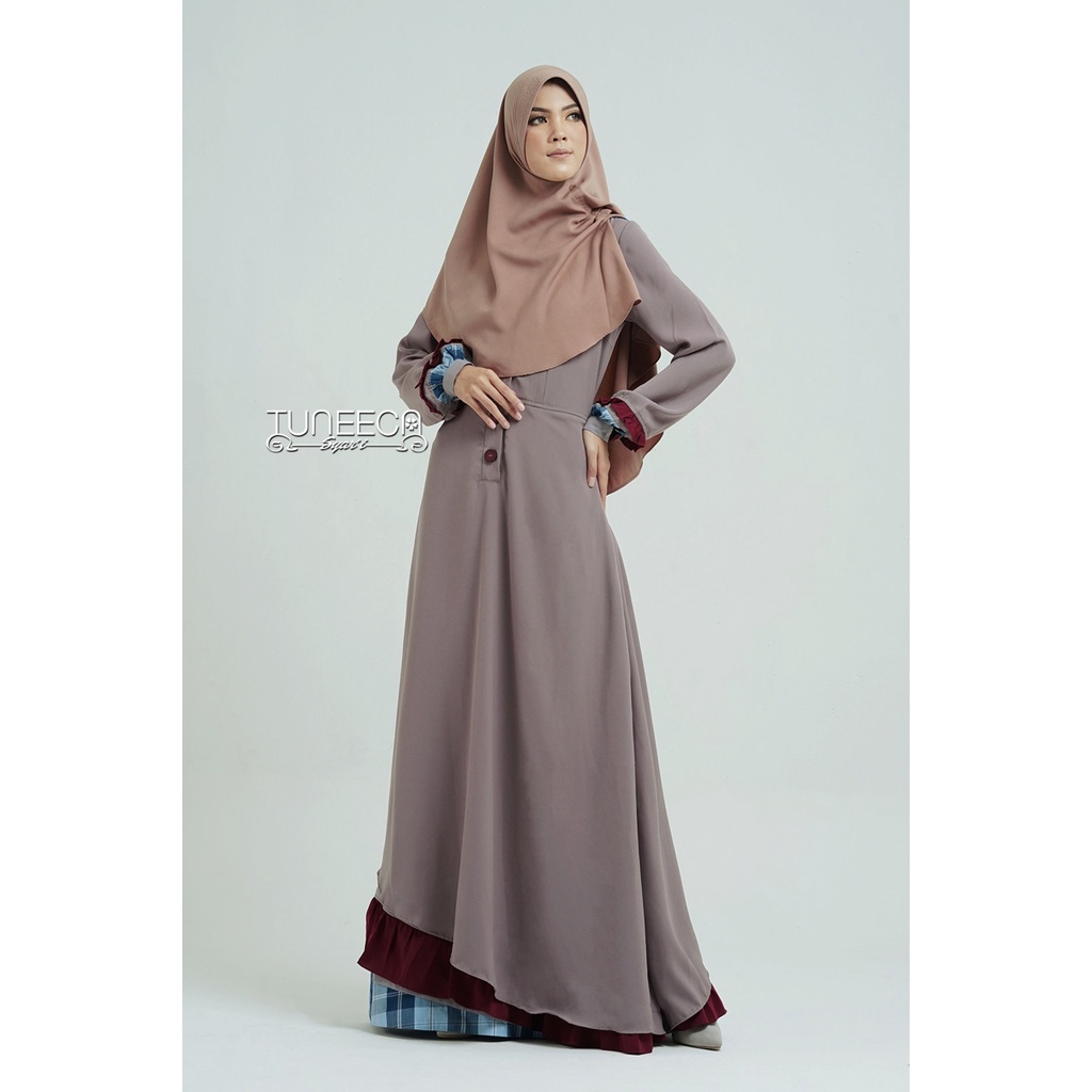 TUNEECA GAMIS SYAR'I Hazel Ozora / Gamis Mewah Kekinian