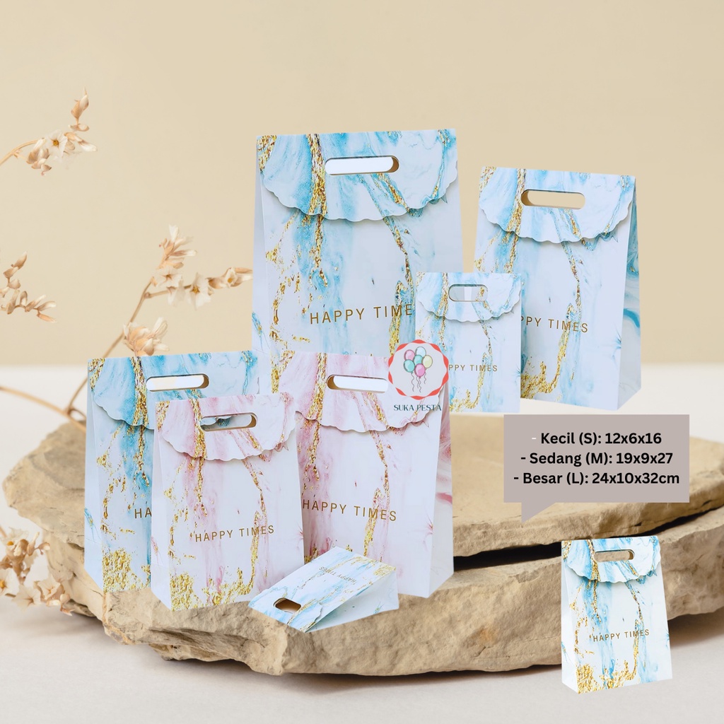 

Paper Bag Motif Marble / Gift Bag / Tas Kado Ulang Tahun / Tas Souvenir