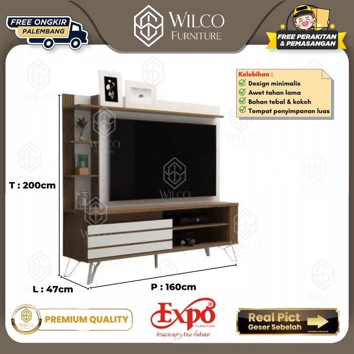 Lemari Tv Partisi Expo VR 1678 / Meja Televisi Modern / Lemari Partisi