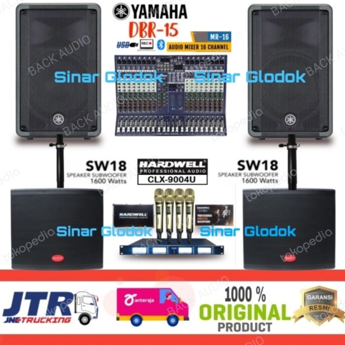 sound system aktif yamaha 15 inch komplit