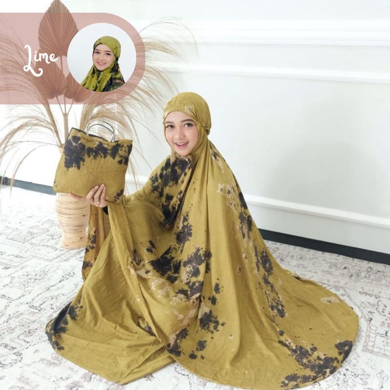 MUKENA DEWASA JUMBO / MUKENA BALI RAYON / MUKENA POLOS PUTIH / MUKENA MOTIF TIEDYE AYESHA