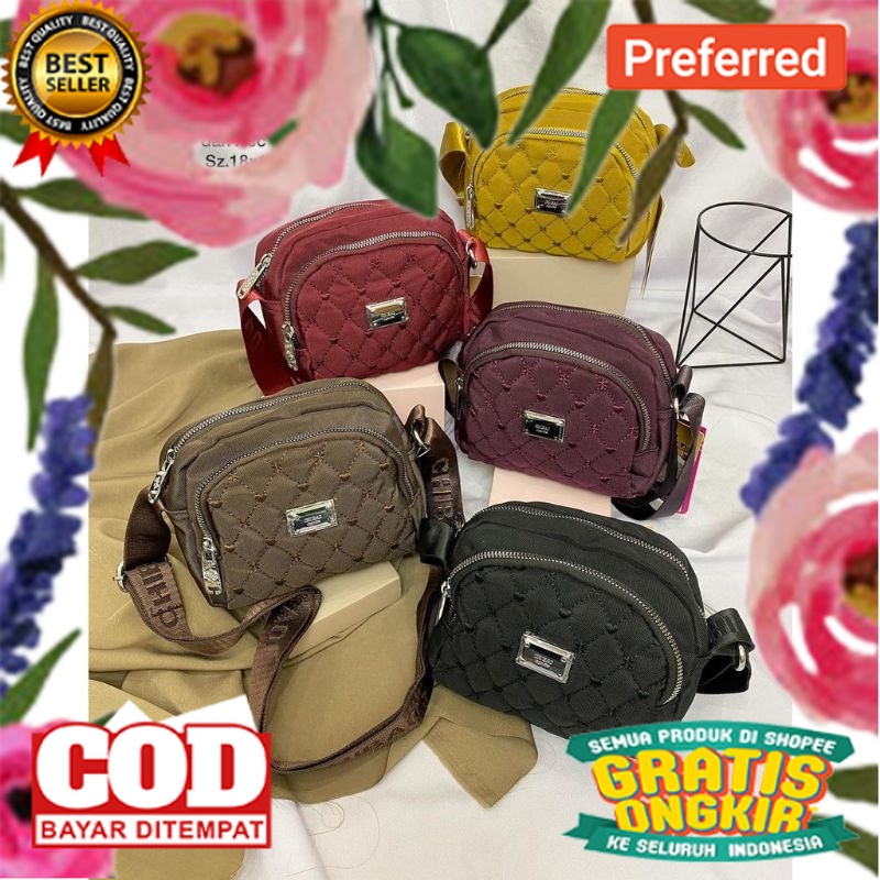 TAS SELEMPANG CHIBAO KANVAS ORIGINAL 99018-22-30#// TAS SLEMPANG . TAS WANITA / TAS KANTOR / TAS IMP