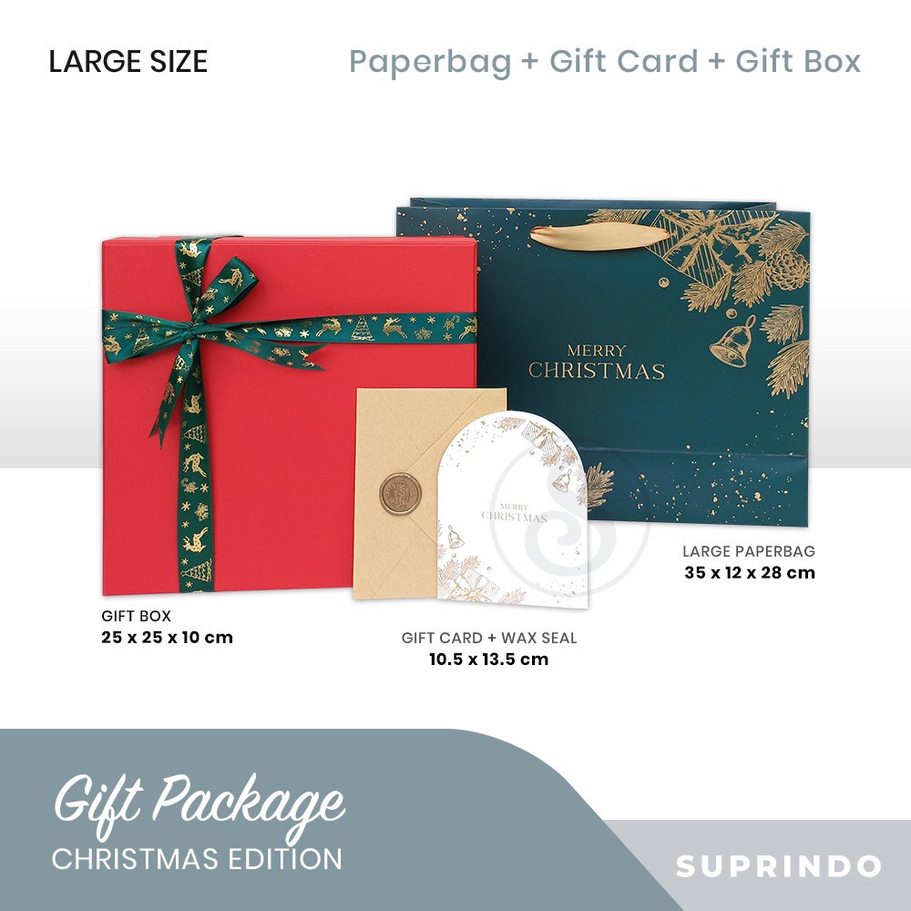 

Premium Gift Set NATAL Paper Bag + Kotak Kado + Kartu Ucapan (BESAR)