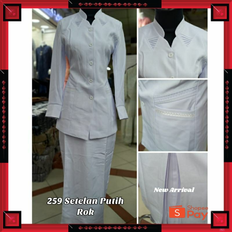 12.12 SERAGAM SALE / BAJU BLAZER SERAGAM PERAWAT , BIDAN , SUSTER , RUMAH SAKIT PUTIHPUTIH READY CEL