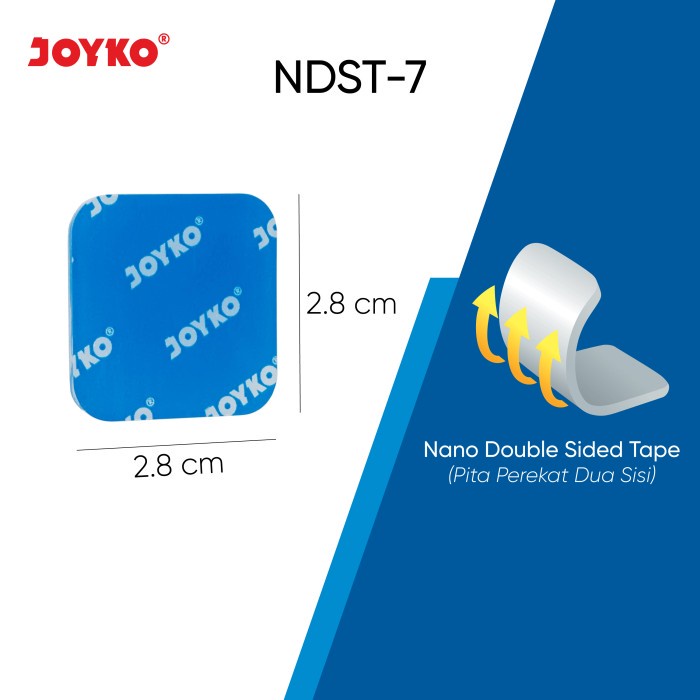 

NANO DOUBLE TAPE JOYKO NDST-7 | PITA PEREKAT 2 SISI | DOUBLE TAPE BENING | TRANSPARANT