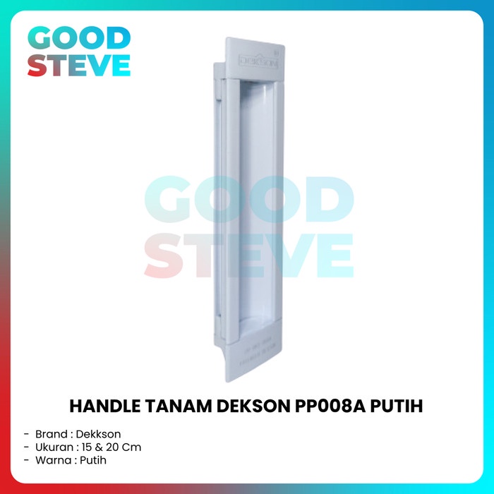 Handle Tanam Pintu Sliding Dekson PP008A  Tarikan Pintu Geser Putih