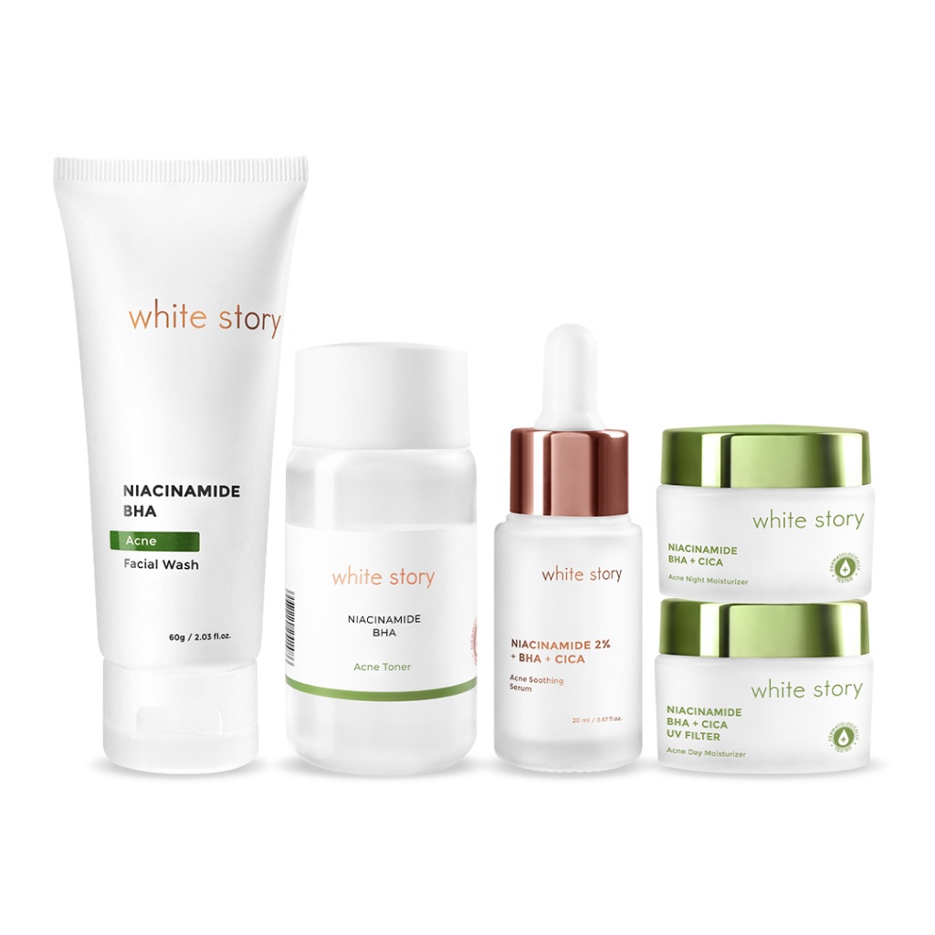 New Product White Story Acne Set Paket Skincare Acne Paket Jerawat Lengkap
