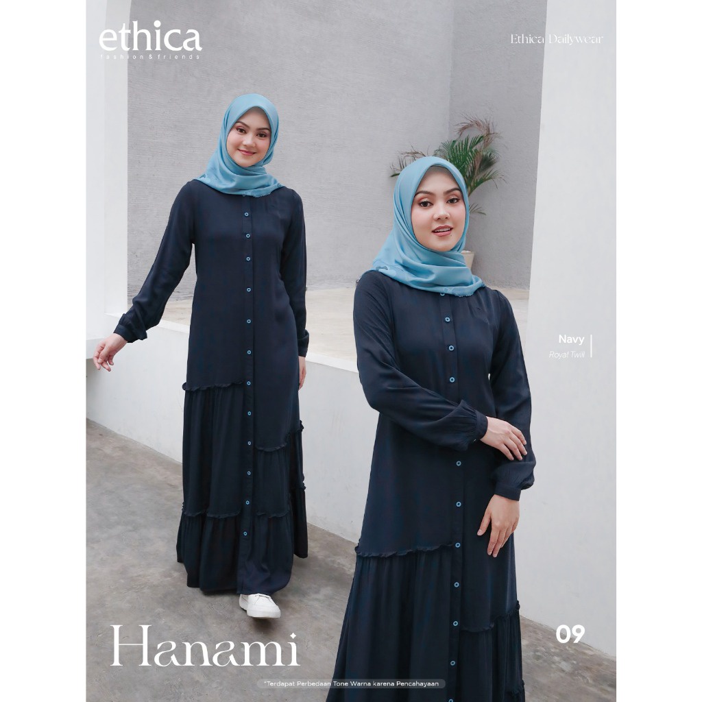 DRESS ONLY ETHICA ORIGINAL HANAMI 09 NAVY GAMIS DEWASA GAMIS ETHICA GAMIS MODERN MODIS 2023