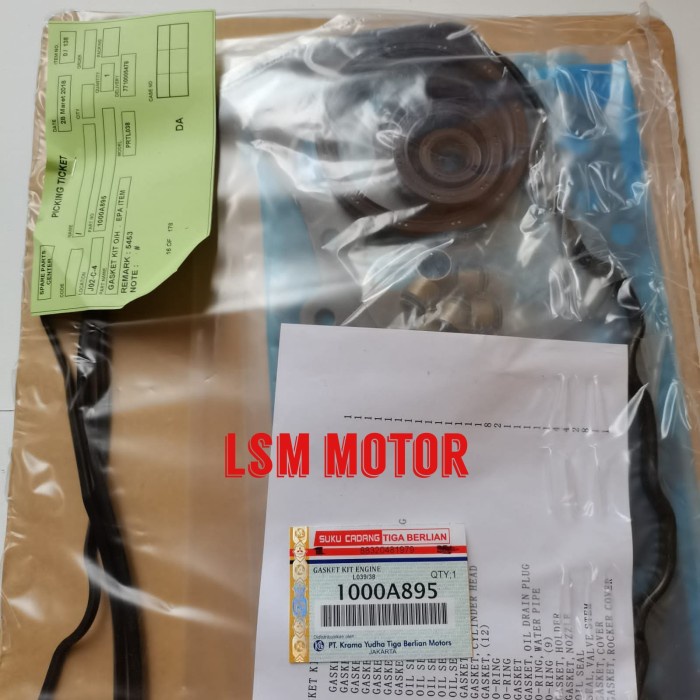 paking set packing gasket full set l300 diesel klingrit tipe asli