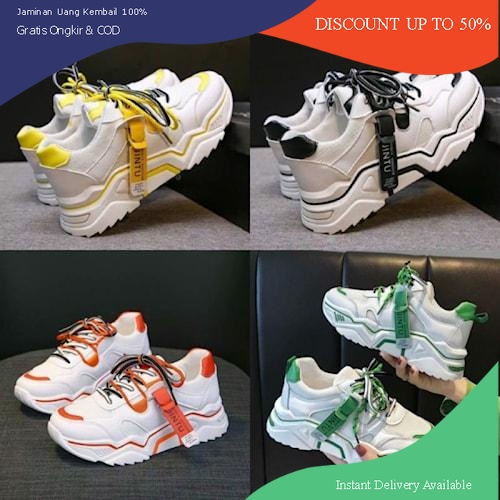 PVN Sepatu Cewek Wanita Kasual Olahraga Running Tinggi Import Premium Quality shoes Sport Trendy K-F