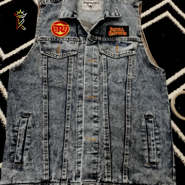 Vest Pria/Rompi royal enfield/rompi jeans/rompi anak motor/Vest Denim