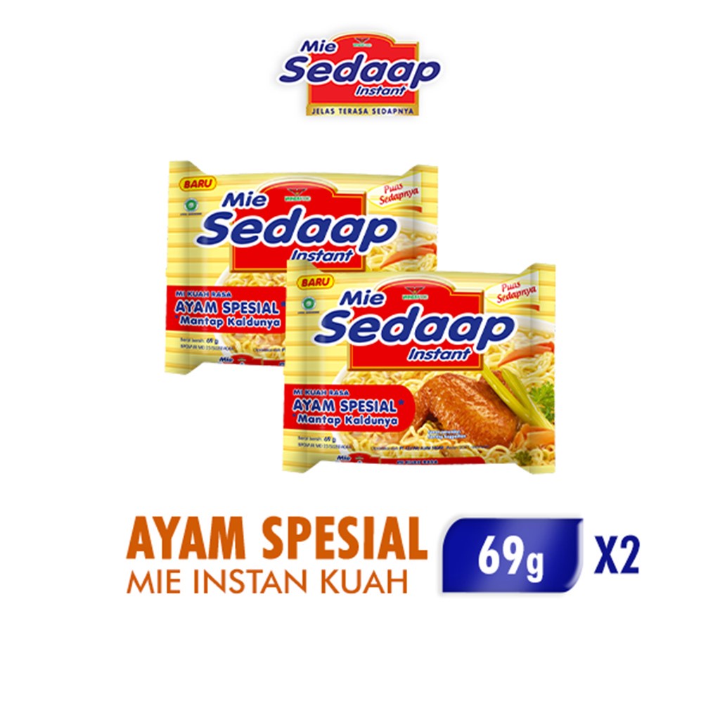 

Sedaap Mie Instan Ayam Spesial 69 gr x 2 Bungkus