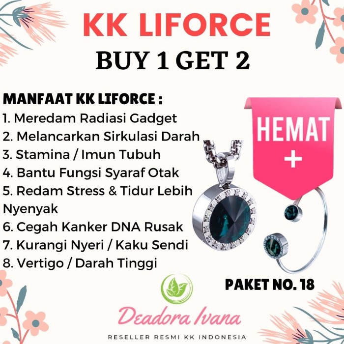 [ READY STOCK ] PROMO Gelang KK LIFORCE Bracelet Emerald / KK Indonesia / ORI