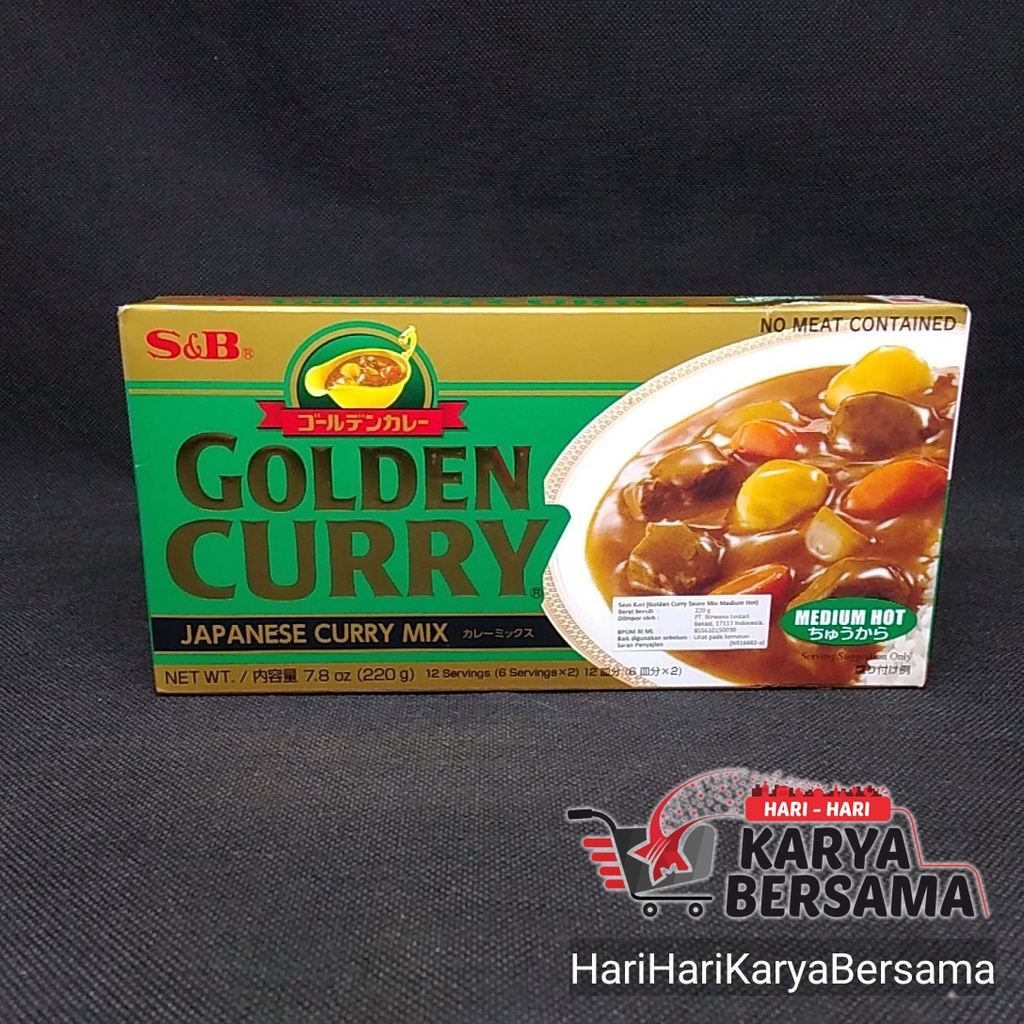 

BUMBU MASAK S&B GOLDEN CURRY SAUCE MIX MEDIUM HOT 220GR