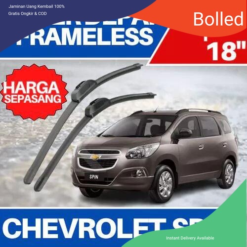 wiper frameless banana full karet chevrolet spin BolLed