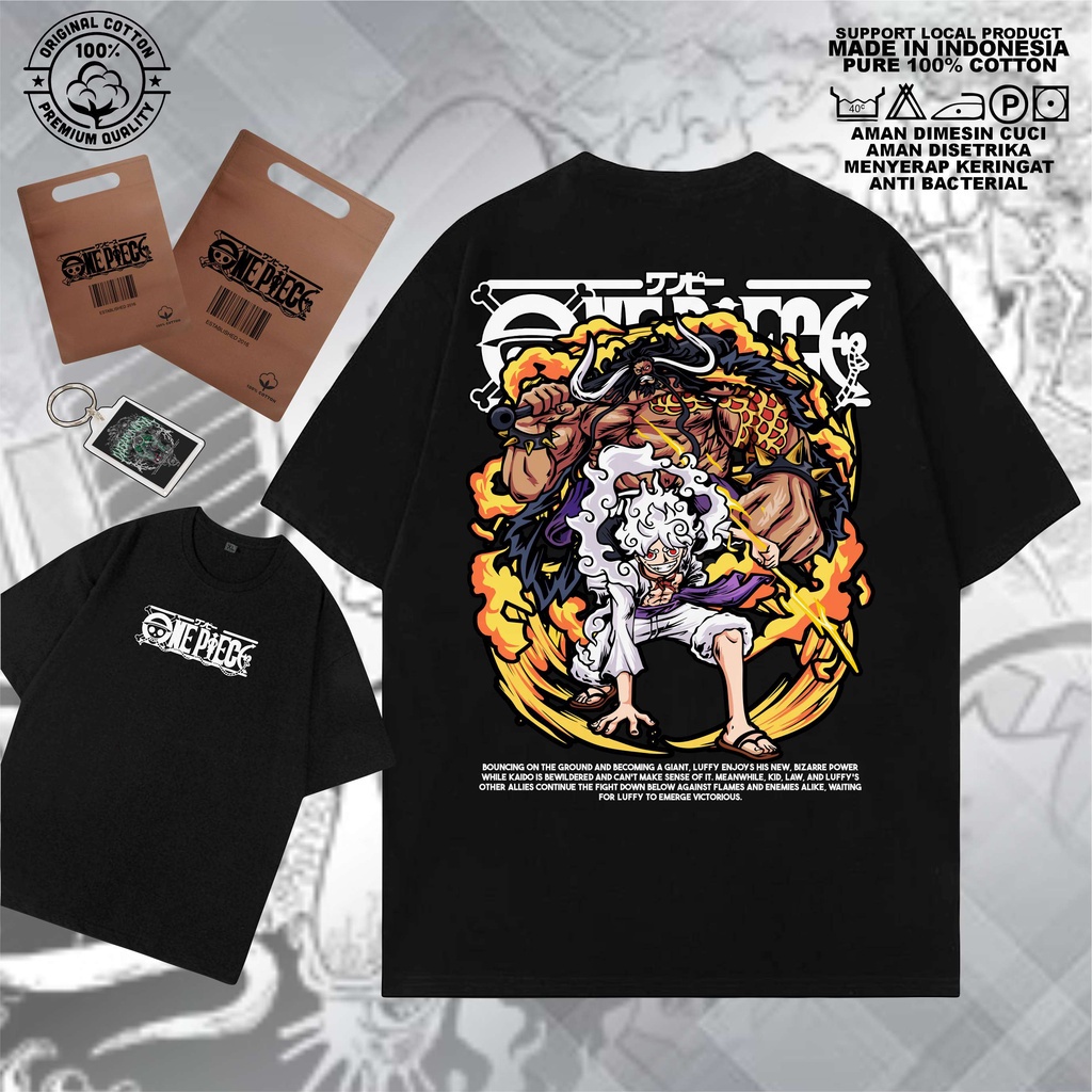 Kaos   One Piece LUFFY-VS-KAIDO Kaos Luffy Gear Five Karakter One Piece Luffy VS Kaido Zoro King San