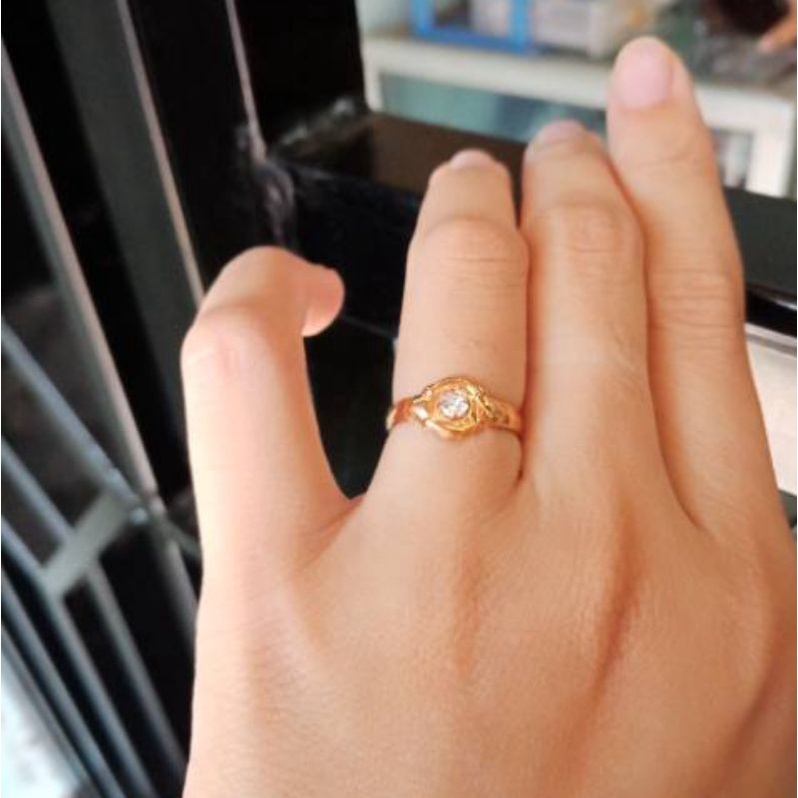 Kado Hadiah Cincin Tunangan Arab Emas Asli Cincin Mata Anak Cincin Wanita Cincin Tunangan Ready