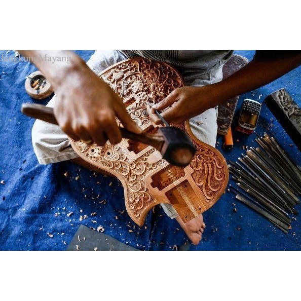 

body gitar ukir kayu mahoni super bahan MENTAHAN TNP KLENGKAPAN fnx006 murah