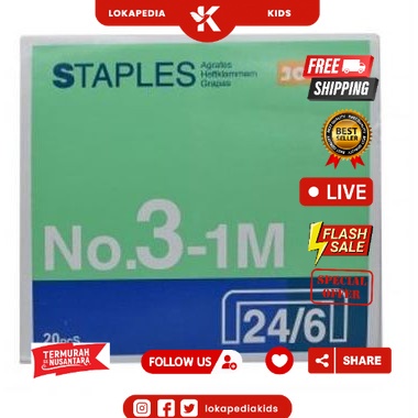 

[PACK- 20 BOX] ISI STAPLES BESAR JOYKO NO 3